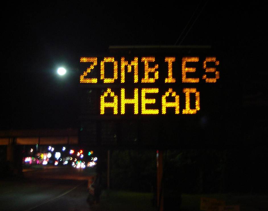 Hacking road signs in the apocalypse