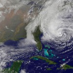 Hurricane Sandy satellite image
